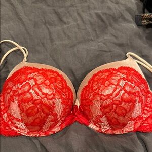 Red Lace Women's Bra
